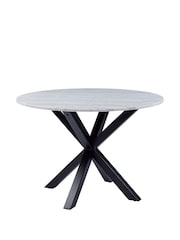Actona White Black Heaven Round Dining Table - Image 2 of 8