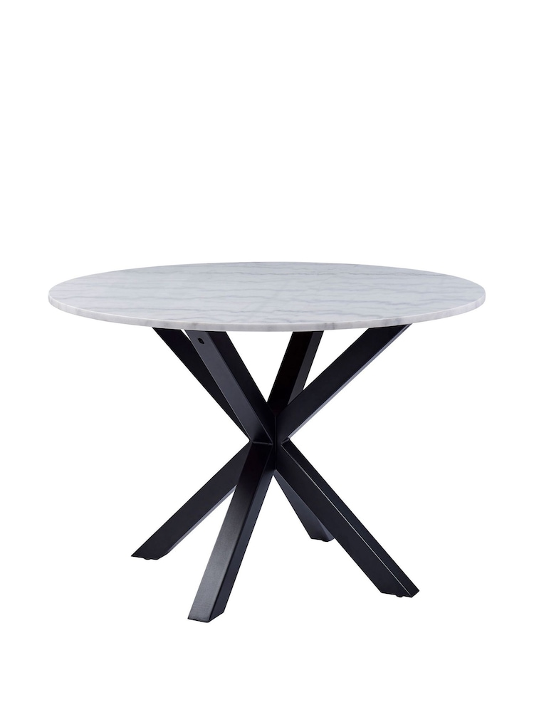 Actona White Black Heaven Round Dining Table - Image 2 of 8 Actona White Black Heaven Round Dining Table - Image 2 of 8