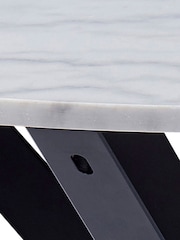 Actona White Black Heaven Round Dining Table - Image 3 of 8