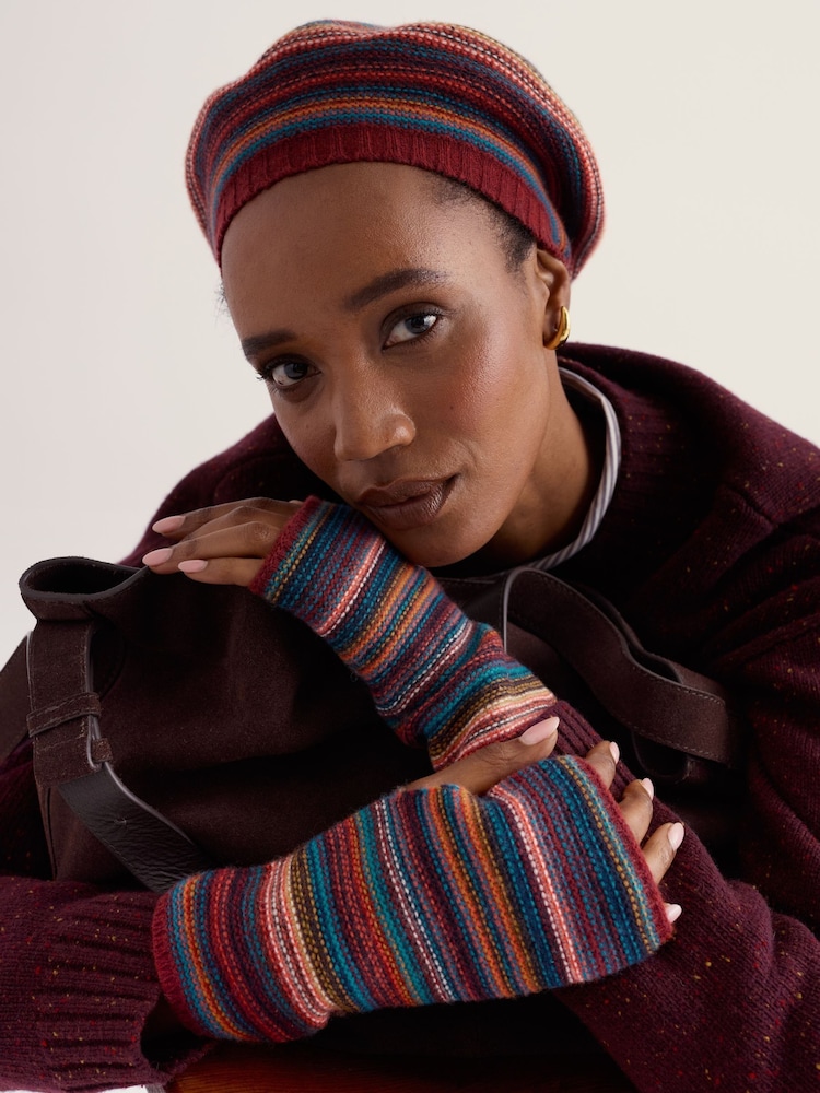 Seasalt Cornwall Orange Fruity Fingerless Mittens Gloves - Image 1 of 3