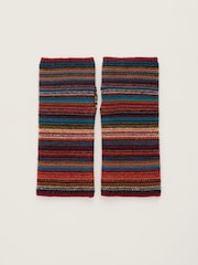 Seasalt Cornwall Orange Fruity Fingerless Mittens Gloves - Image 2 of 3