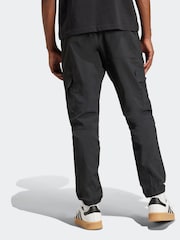 adidas originals Black Trefoil Essentials Woven Cargo Tracksuit Bottoms Joggers - Image 2 of 6
