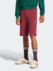 Rojo - Pantalones cortos básicos de algodón 100 % con diseño de trébol de Adidas Original - Imagen 1 de 6
