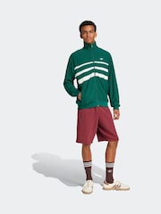 Rojo - Pantalones cortos básicos de algodón 100 % con diseño de trébol de Adidas Original - Imagen 3 de 6