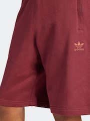 Rojo - Pantalones cortos básicos de algodón 100 % con diseño de trébol de Adidas Original - Imagen 5 de 6