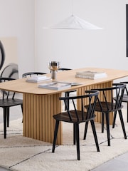 Actona OakBlack Christo Dining Table & 6 Ida Dining Chairs - Image 1 of 12