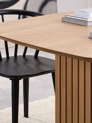 Actona OakBlack Christo Dining Table & 6 Ida Dining Chairs - Image 3 of 12