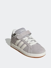 adidas Grey Light Grand Court 00s Trainers - Image 3 of 9
