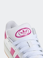 Adidas Originals White/Pink Campus Kids Trainers - Image 9 of 9