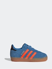 Bleu - Adidas Originals Gazelle Infant Kids Trainers - Image 1 de 9