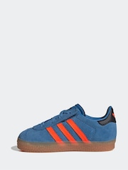 Bleu - Adidas Originals Gazelle Infant Kids Trainers - Image 2 de 9
