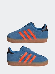 Bleu - Adidas Originals Gazelle Infant Kids Trainers - Image 7 de 9