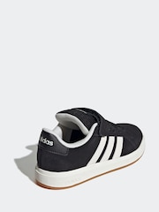 adidas Black Grey Grand Court 00s Trainers - Image 4 of 9