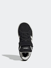 adidas Black Grey Grand Court 00s Trainers - Image 6 of 9
