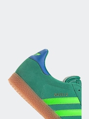 adidas Originals Green/Lime Junior Gazelle Trainers - Image 8 of 9