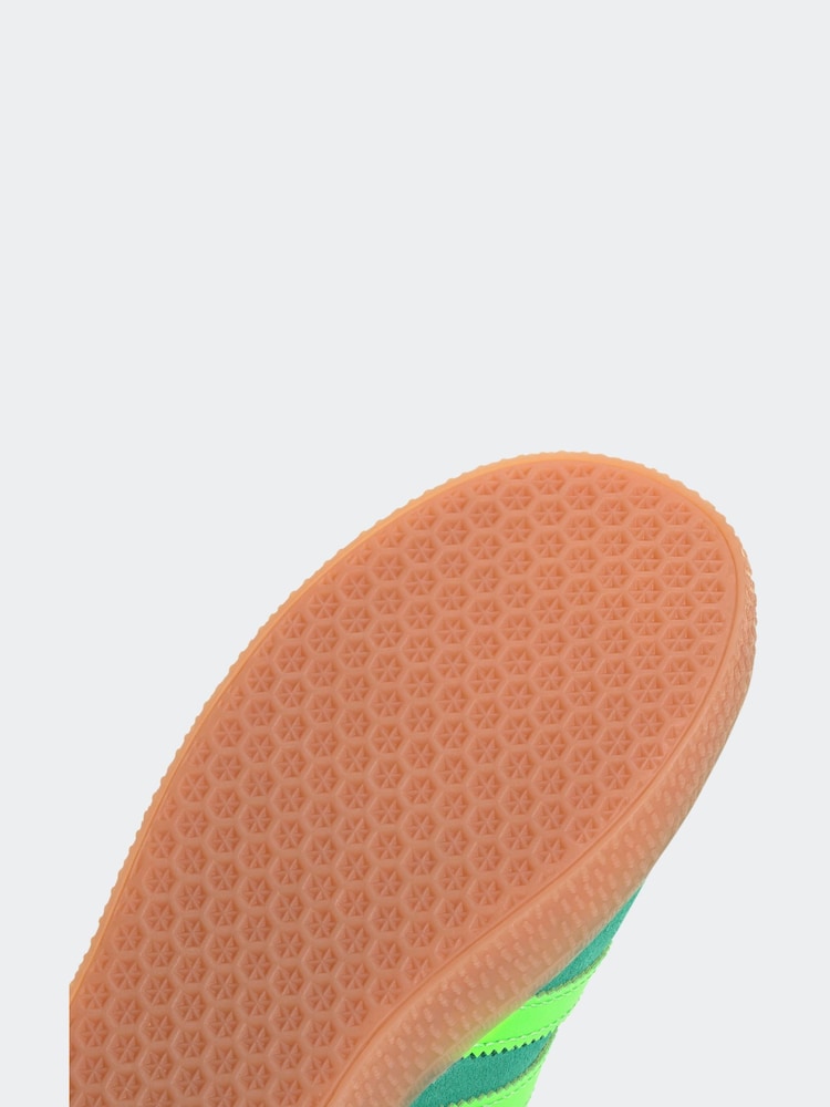 adidas Originals Green/Lime Junior Gazelle Trainers - Image 9 of 9
