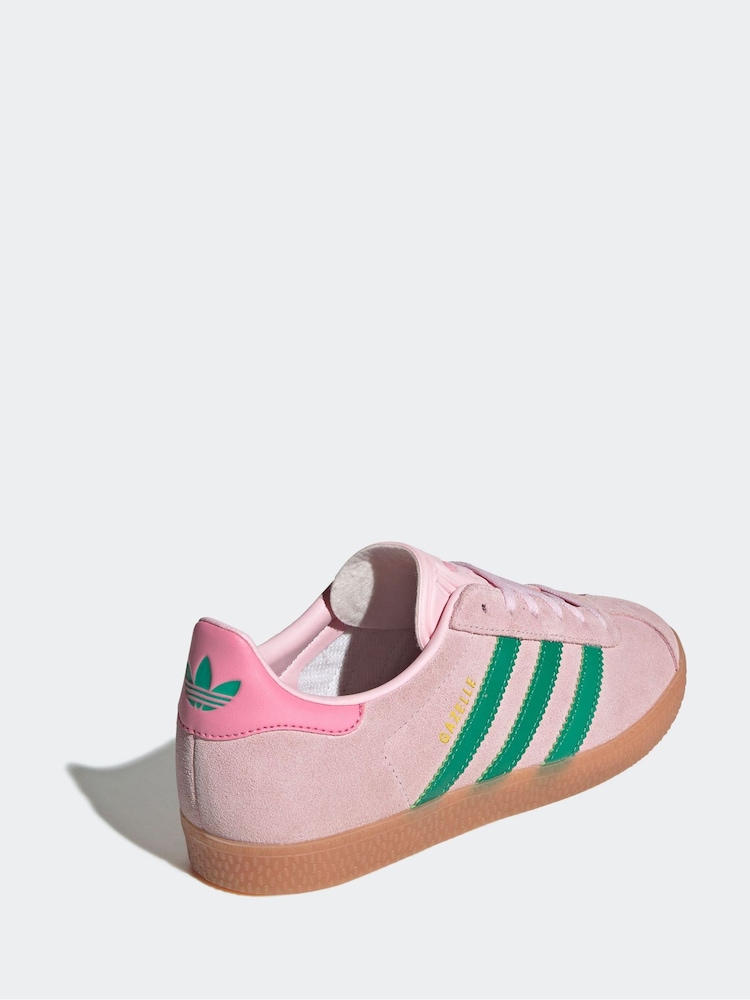 adidas Originals Pink Junior Gazelle Trainers - Image 4 of 9