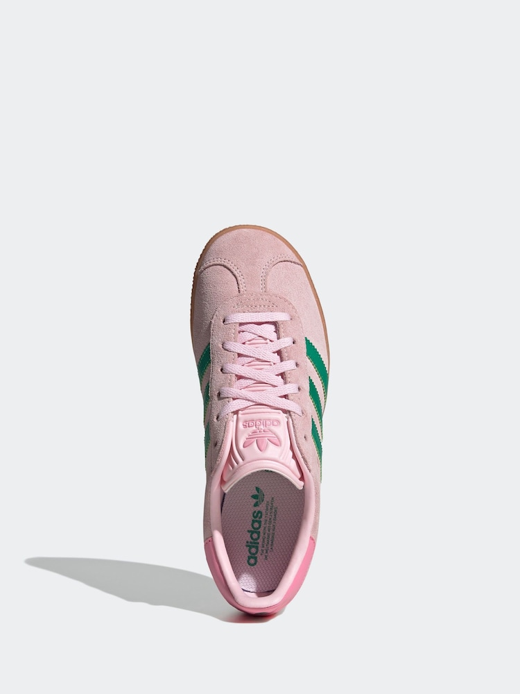 adidas Originals Pink Junior Gazelle Trainers - Image 6 of 9