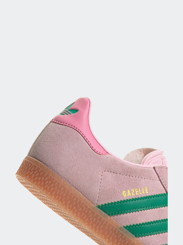 adidas Originals Pink Junior Gazelle Trainers - Image 8 of 9