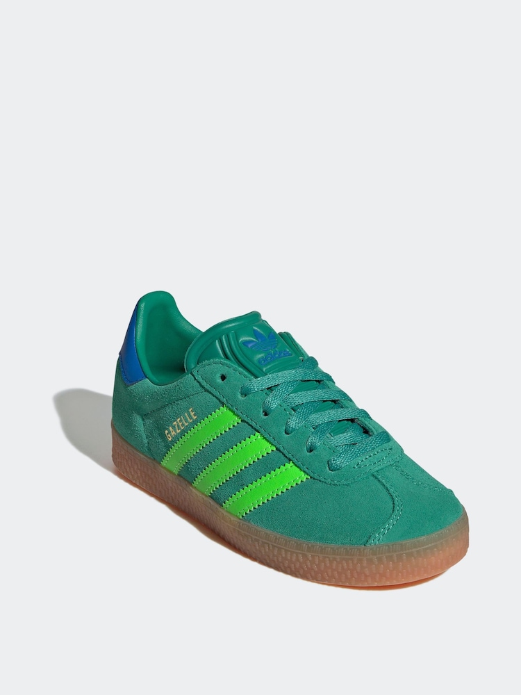 adidas Originals Green Dark Gazelle Trainers - Image 3 of 9