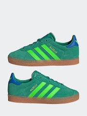 adidas Originals Green Dark Gazelle Trainers - Image 5 of 9