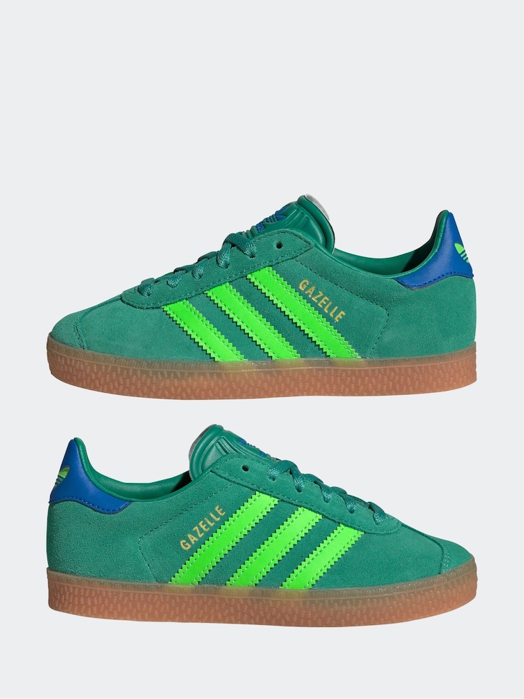 adidas Originals Green Dark Gazelle Trainers - Image 5 of 9