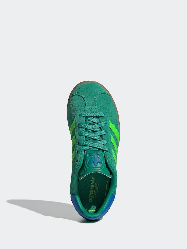 adidas Originals Green Dark Gazelle Trainers - Image 6 of 9
