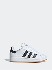 Adidas Originals White/Black Campus Kids Trainers - Image 1 of 9