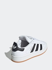 Adidas Originals White/Black Campus Kids Trainers - Image 4 of 9