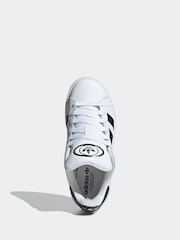 Adidas Originals White/Black Campus Kids Trainers - Image 6 of 9