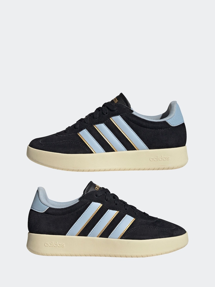 adidas Black Dark Barreda Trainers - Image 5 of 9