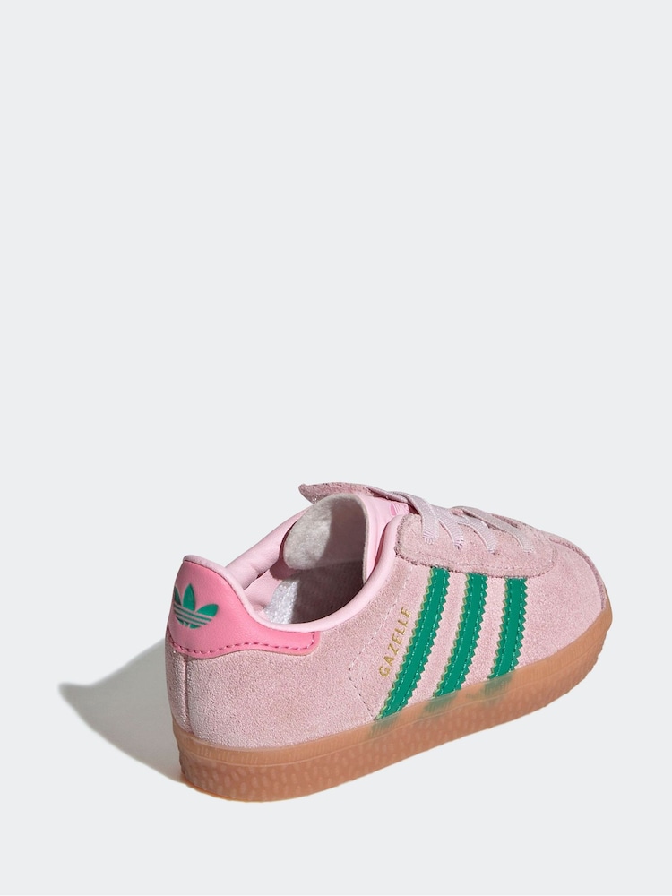 Adidas Originals Pink Gazelle Infant Kids Trainers - Image 4 of 9
