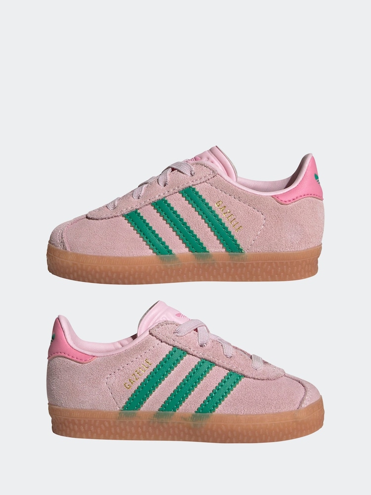 Adidas Originals Pink Gazelle Infant Kids Trainers - Image 5 of 9