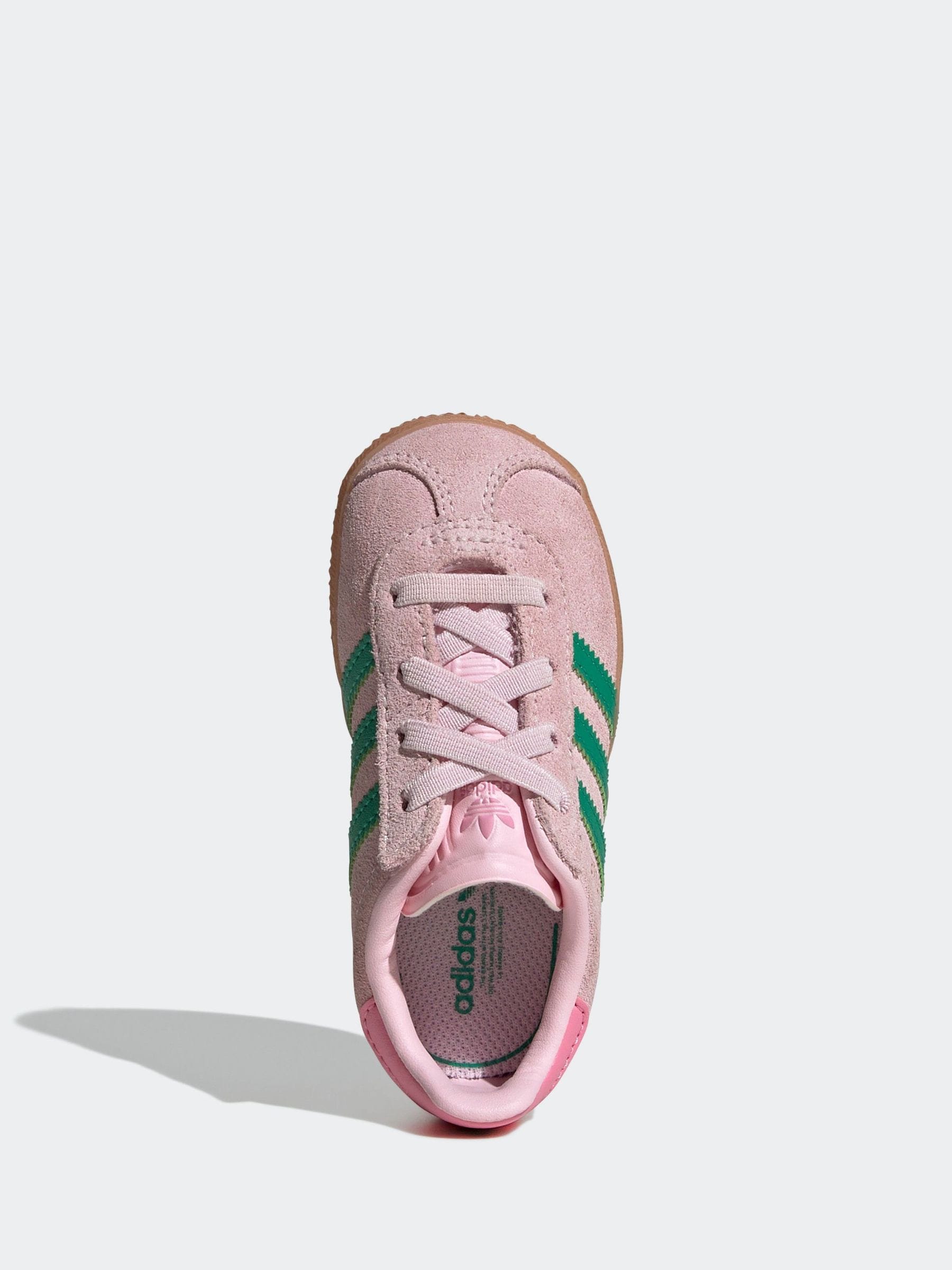 Buy adidas Originals Pink/Green Gazelle Comfort Closure Elastic