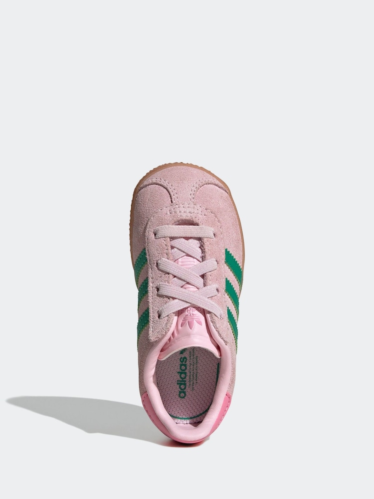 Adidas Originals Pink Gazelle Infant Kids Trainers - Image 6 of 9