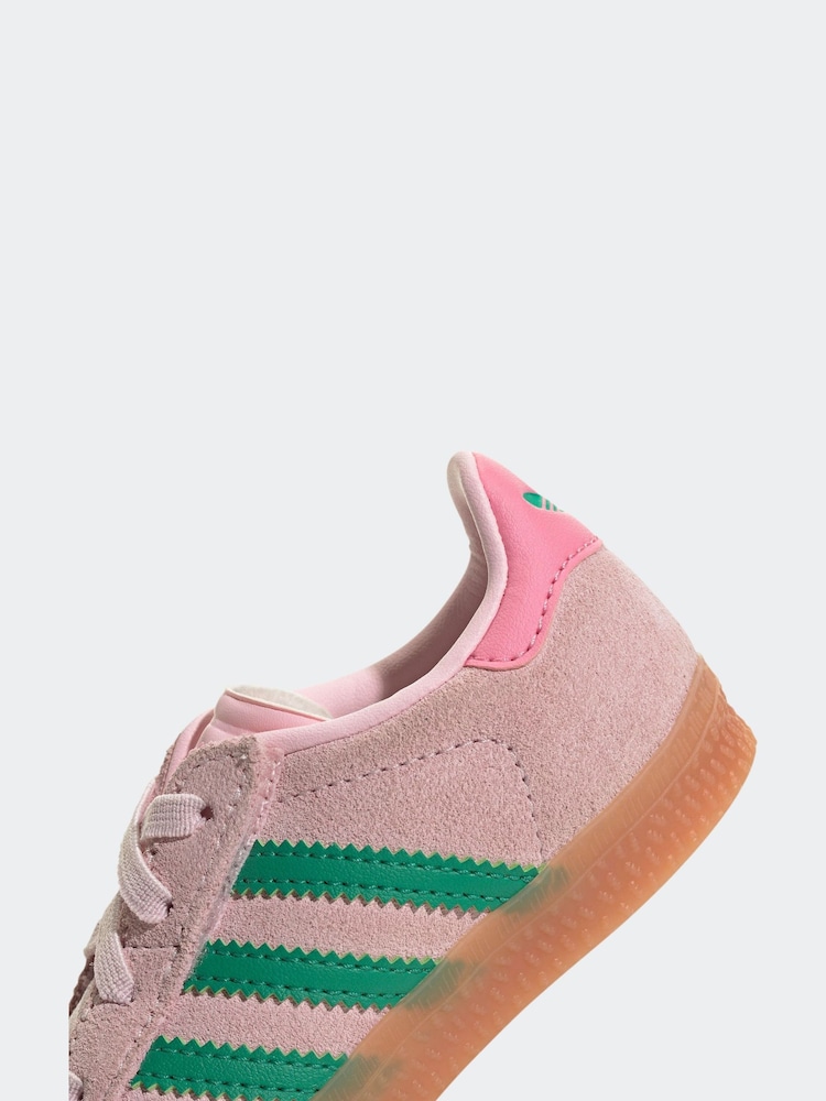 Adidas Originals Pink Gazelle Infant Kids Trainers - Image 8 of 9