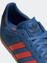 adidas Originals Blue/Orange Junior Gazelle Trainers - Image 8 of 9
