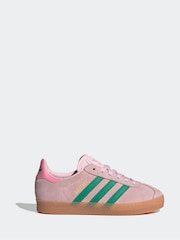 adidas Originals Pink Light Gazelle Trainers - Image 1 of 9