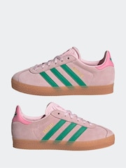 adidas Originals Pink Light Gazelle Trainers - Image 5 of 9