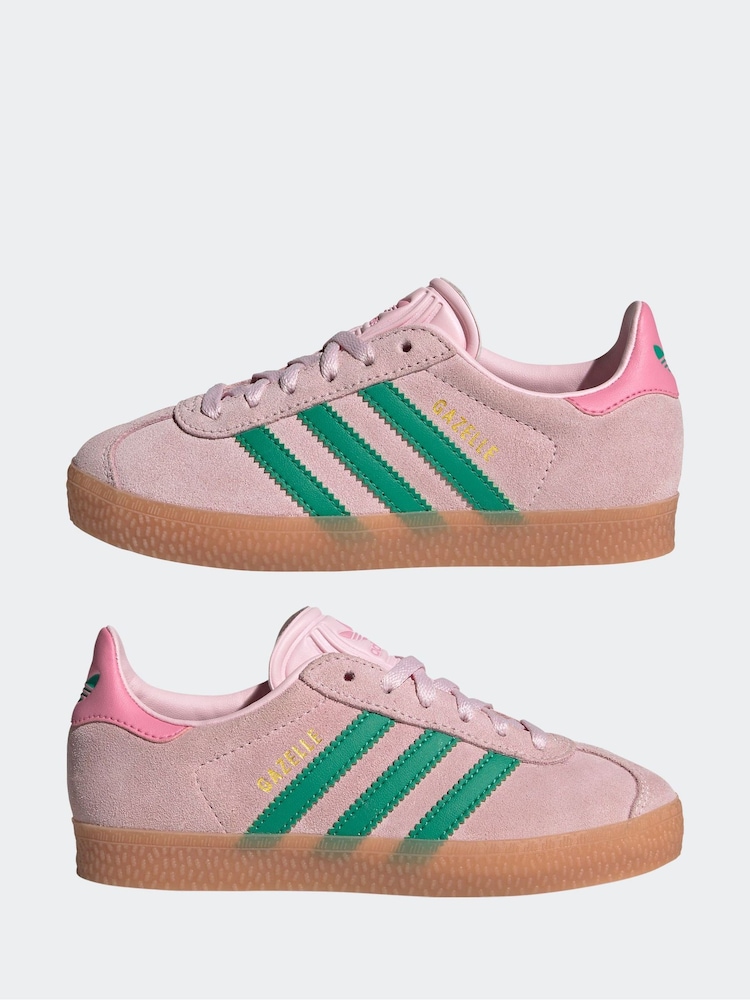 adidas Originals Pink Light Gazelle Trainers - Image 5 of 9