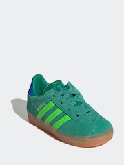 Green/Lime - Adidas Originals Gazelle Infant Kids Trainers - Image 3 de 9