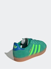 Green/Lime - Adidas Originals Gazelle Infant Kids Trainers - Image 4 de 9