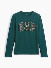 Gap Dark Green Logo Long Sleeve T-Shirt (4-13yrs) - Image 1 of 3