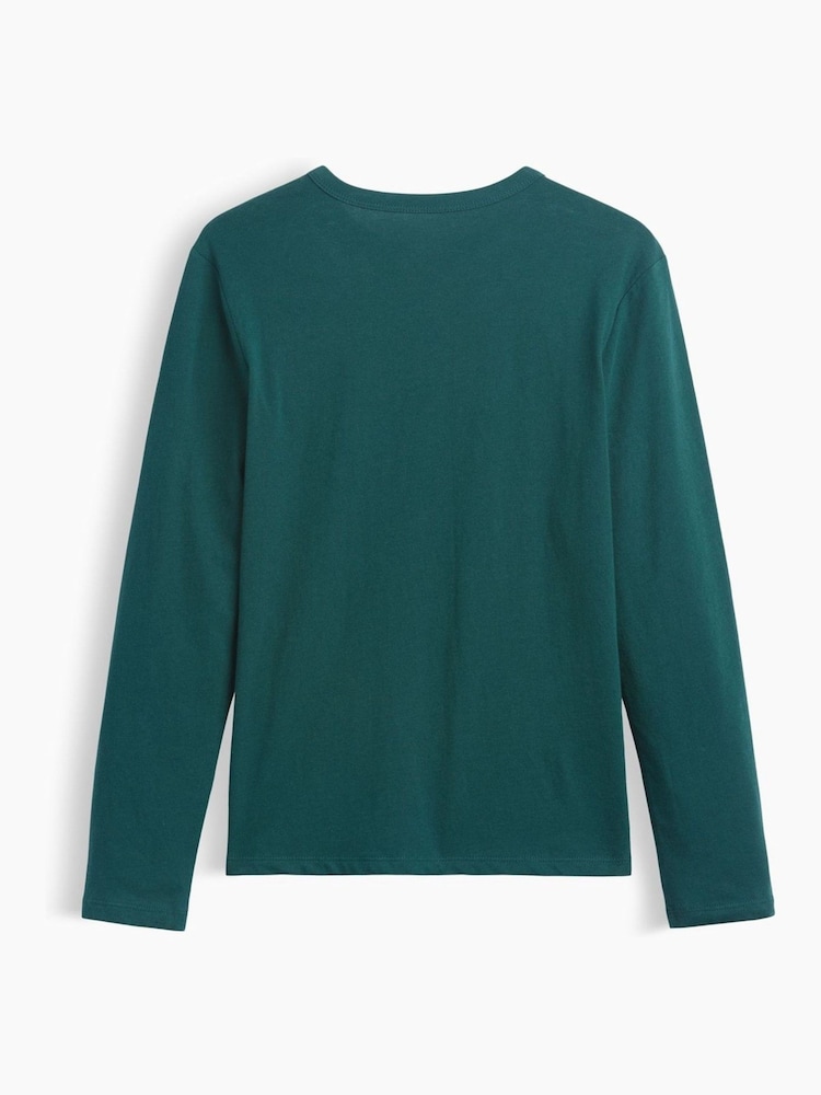 Gap Dark Green Logo Long Sleeve T-Shirt (4-13yrs) - Image 2 of 3 Gap Dark Green Logo Long Sleeve T-Shirt (4-13yrs) - Image 2 of 3