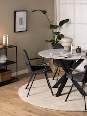 Actona Grey Heaven Round Dining Table - Image 1 of 8
