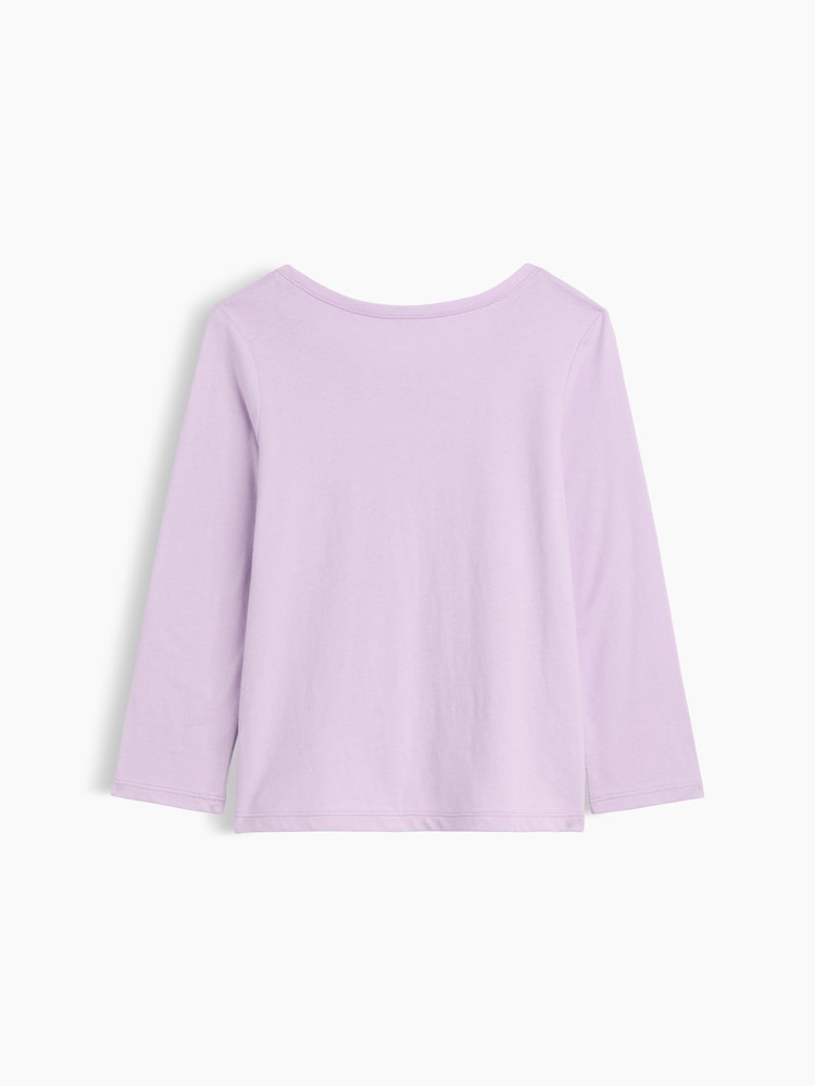 Gap Lilac Bows Graphic Long Sleeve T-Shirt (6mths-5yrs) - Image 2 of 3 Gap Lilac Bows Graphic Long Sleeve T-Shirt (6mths-5yrs) - Image 2 of 3