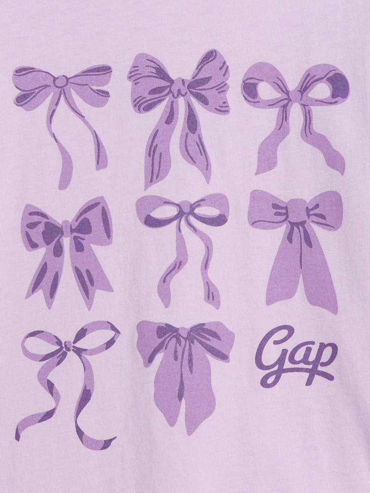 Gap Lilac Bows Graphic Long Sleeve T-Shirt (6mths-5yrs) - Image 3 of 3 Gap Lilac Bows Graphic Long Sleeve T-Shirt (6mths-5yrs) - Image 3 of 3