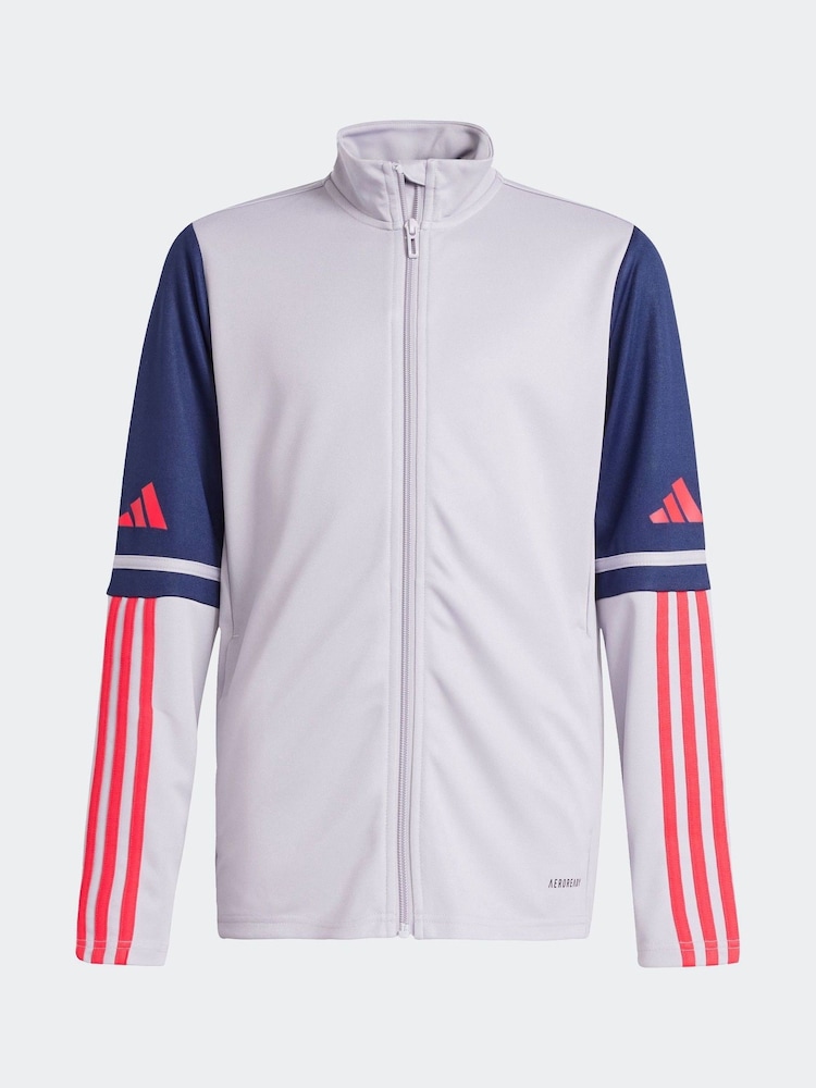 adidas Grey Squadra 25 Zip Up Training Jacket - Image 6 of 6