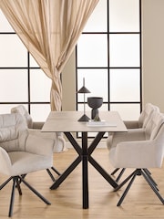 Actona WhiteCream Heaven Dining Table - Image 1 of 12