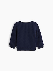 Marine - Gap Sherpa-Lined Cable-Knit Cardigan (0-24mths) - Bild 2 von 2